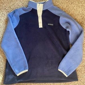 Womens Columbia fleece button sweatshirt